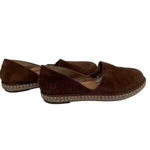 BORN drilles 6.5M suede leather slip on braided just sides comfy cute